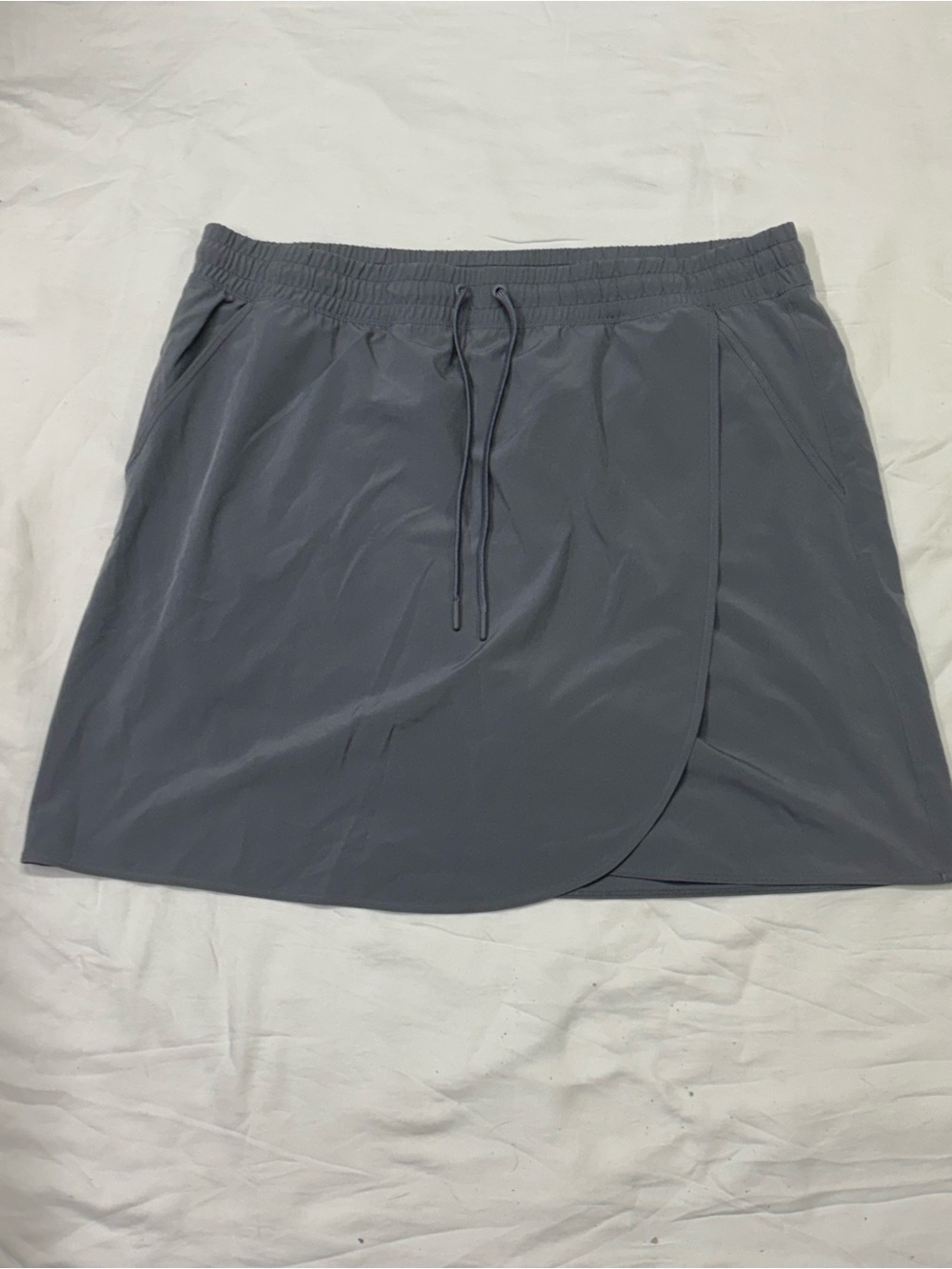 Women's Gray Wrap-Front Active Skort